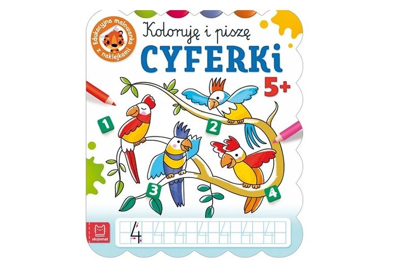 Koloruji a píšu číslice – edukativní omalovánka se samolepkami