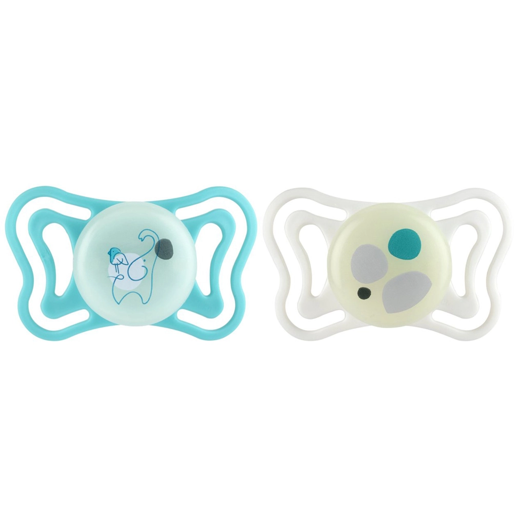 Chicco dudlíky Physioforma light silikonové ortodontické neutral 6–16 m, 2 ks
