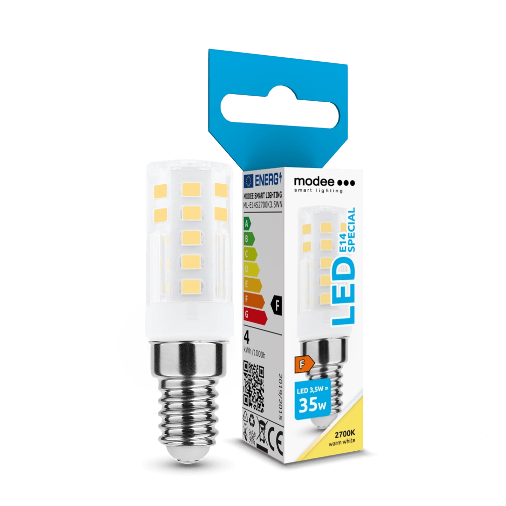 Keramická LED žárovka E14 3,5 W, 2700 K, 360°, MODEE LIGHTING