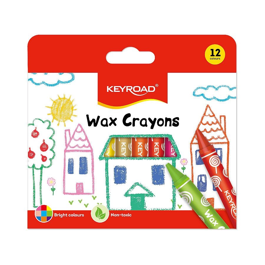 Voskové pastely KEYROAD - 12 ks, 11 mm