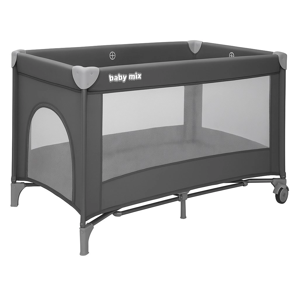 Cestovní postýlka Baby Mix Simple šedá