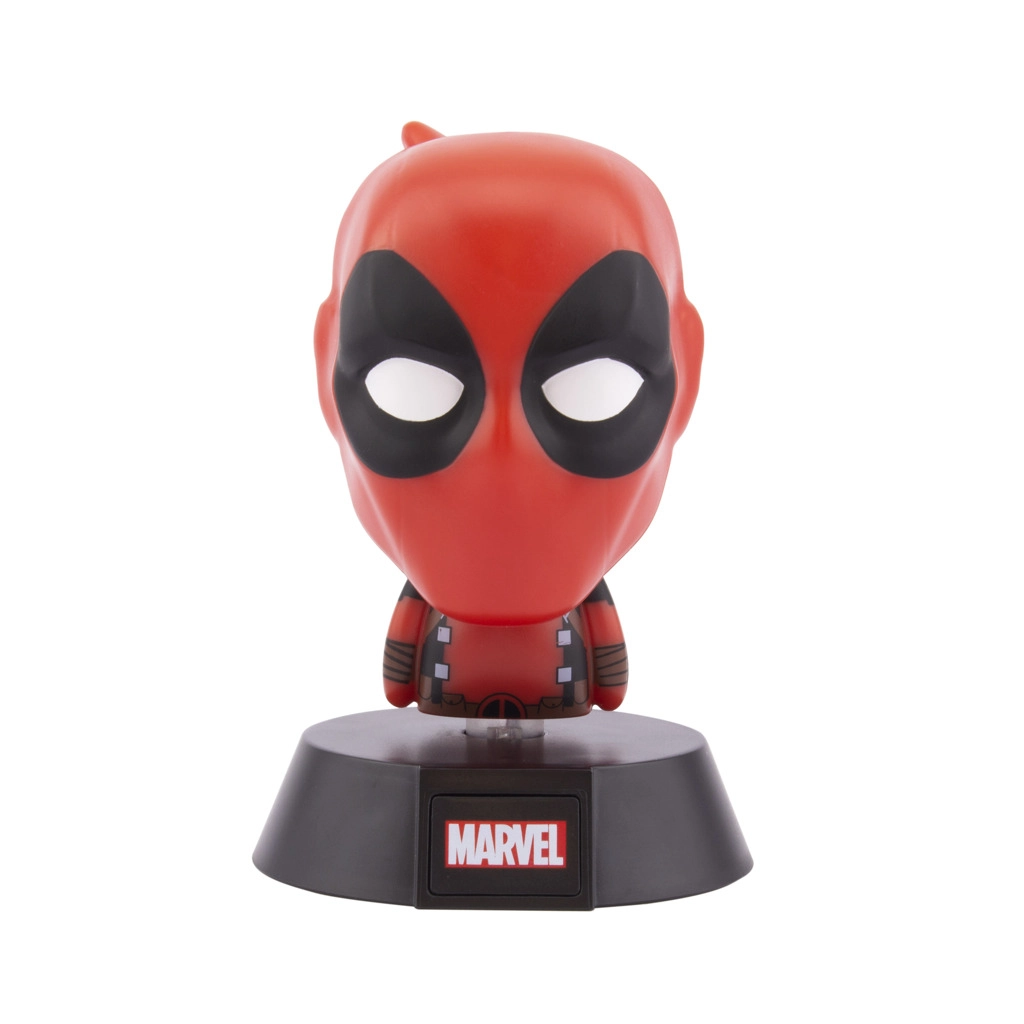 CurePink Plastová dekorativní svítící Marvel Deadpool