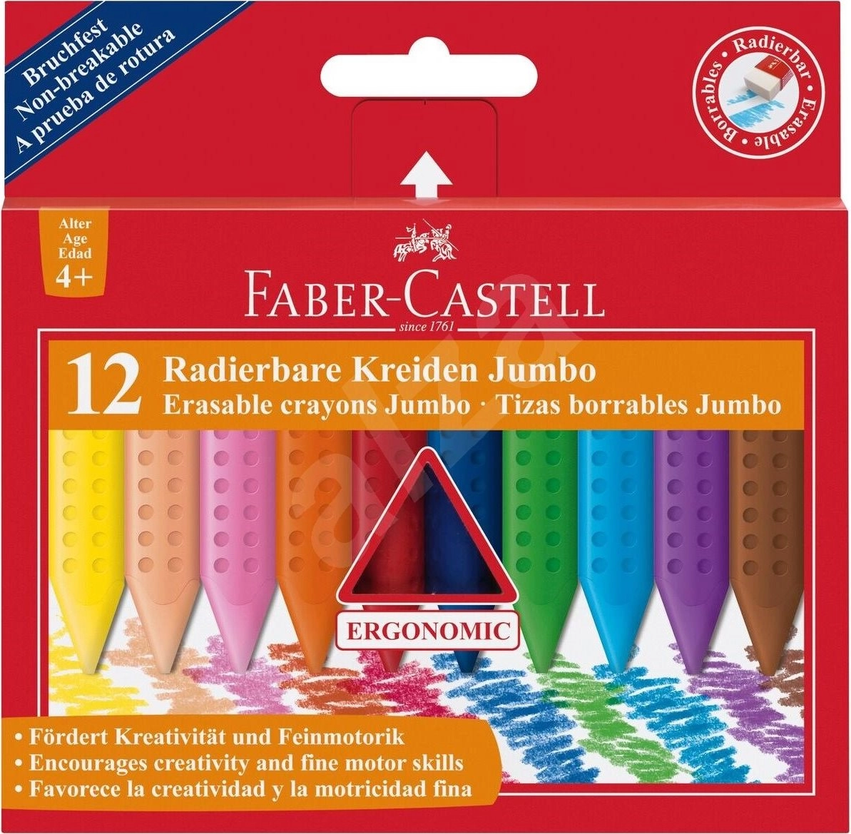 Voskové pastelky Faber-Castell Colour Grip Jumbo - 12 barev