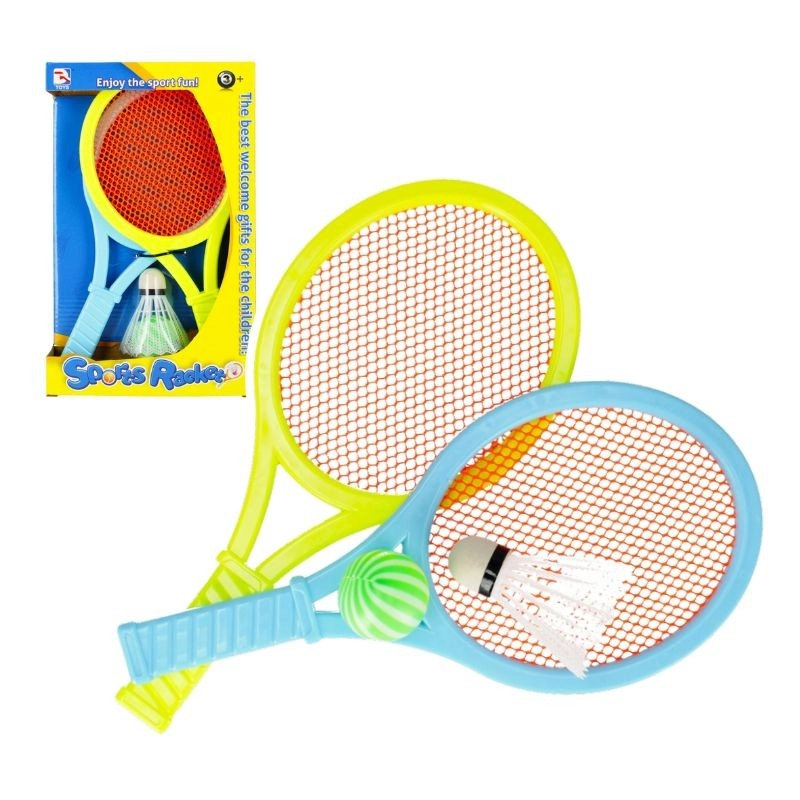 Dětská sada raket s míčkem a košíčkem na badminton