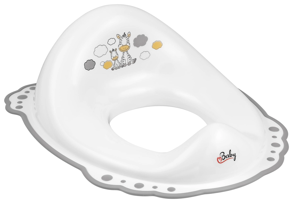 Redukce na WC s protiskluzem MALTEX Zebra bílá/šedá