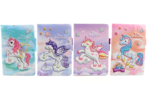 Zápisník s motivem jednorožce s linkovanými listy