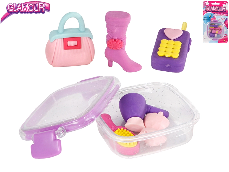 Glamour sada gum ve tvaru módních doplňků