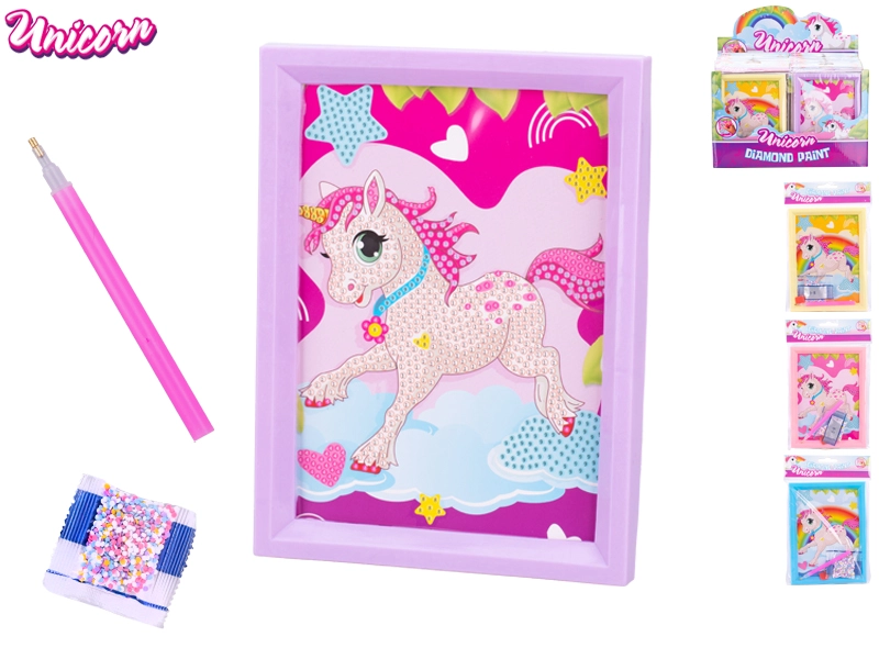 Unicorn Sada lepení barevných kamínků do rámečku