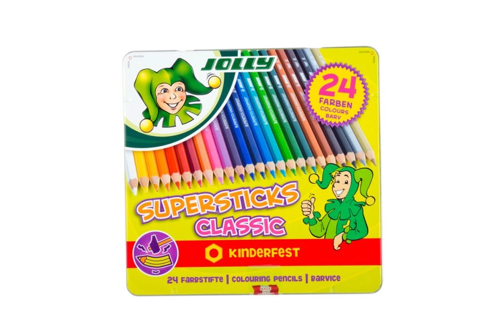 Jolly pastelky 24 barev v kovovém pouzdře