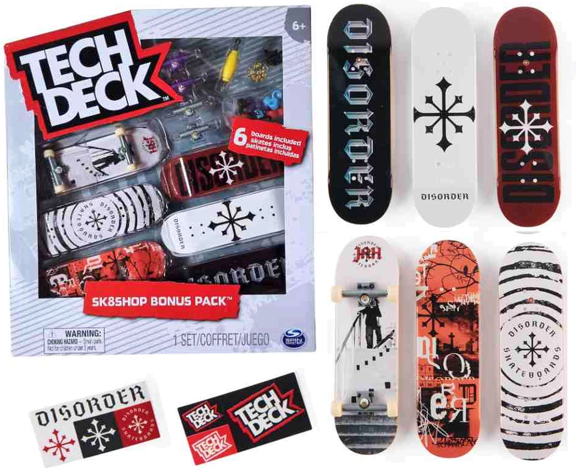 fingerboard set tech deck sk8shop 6 pack disorder + příslušenství