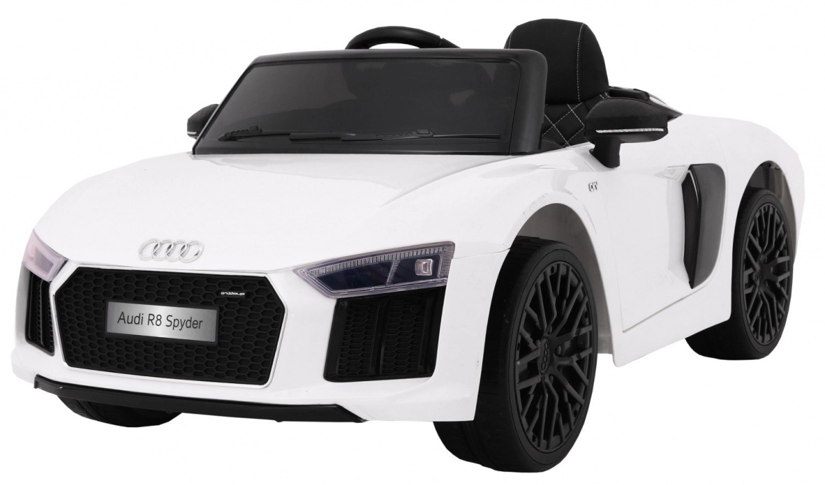 Levně Dětský elektrický vůz Audi R8 Spyder s dálkovým ovladačem - Bílý