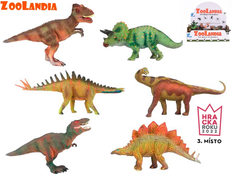 Zoolandia dinosauři figurky 15–18 cm, sada 6 druhů