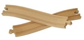 Levně BABU vláčky kolej S 22,5 cm – 2 ks
