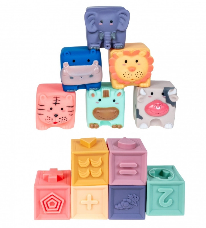 Měkké senzorické kostky 12 ks