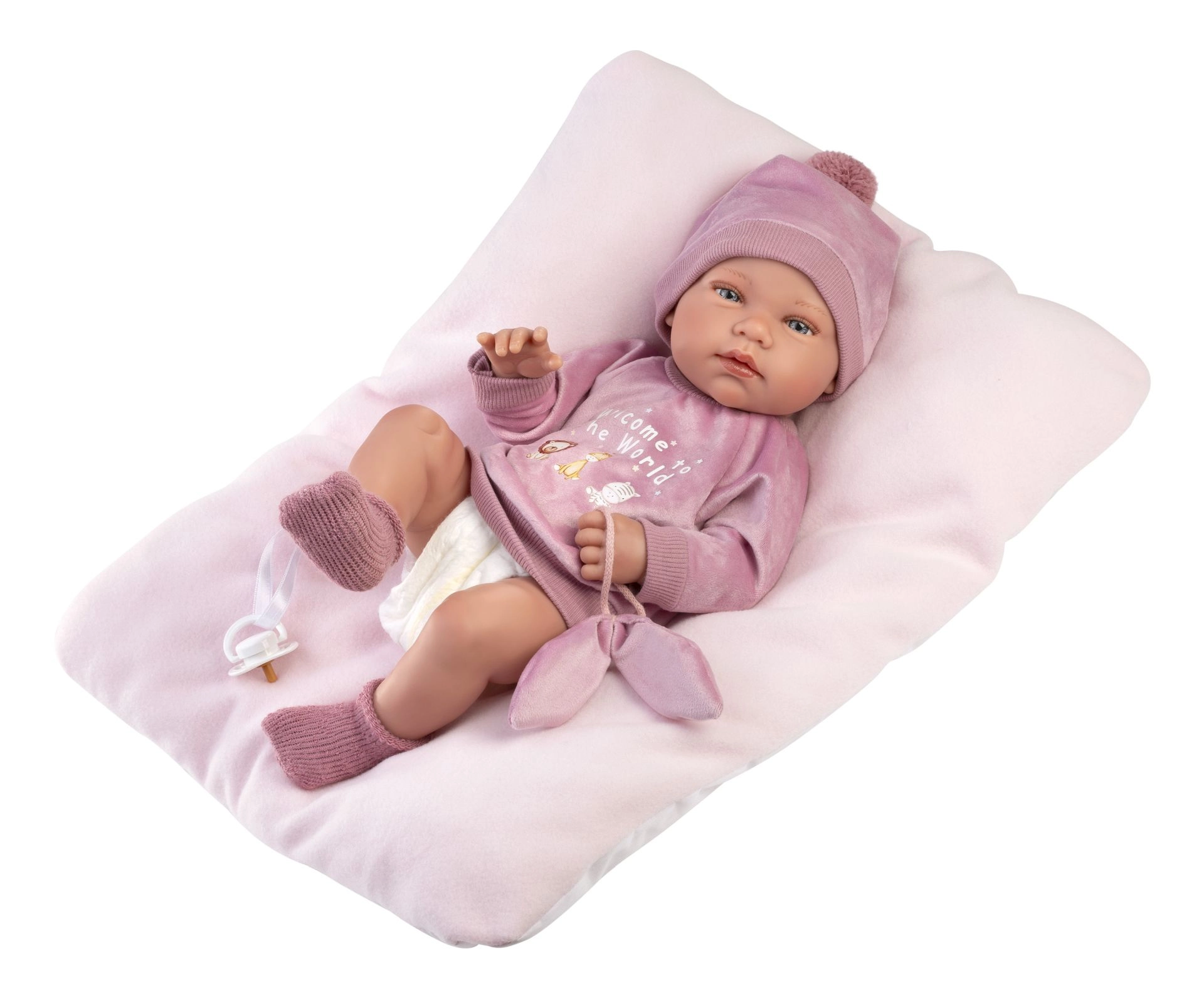 Llorens New Born holčička – realistická panenka miminko 43 cm