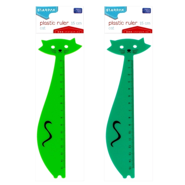 Pravítko kočka Starpak 15 cm