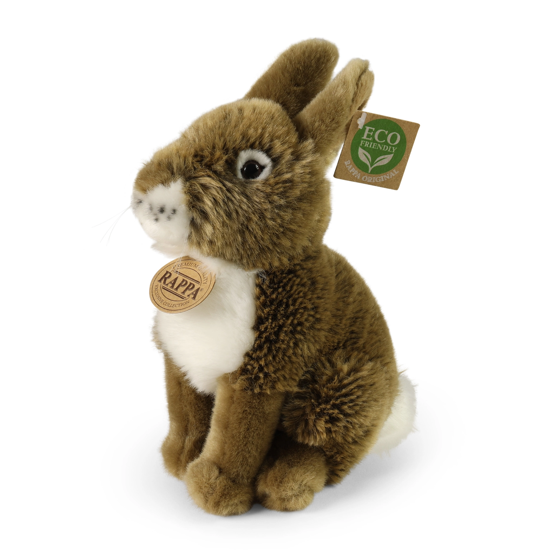 Rappa plyšový zajíc hnědý 20 cm eco friendly