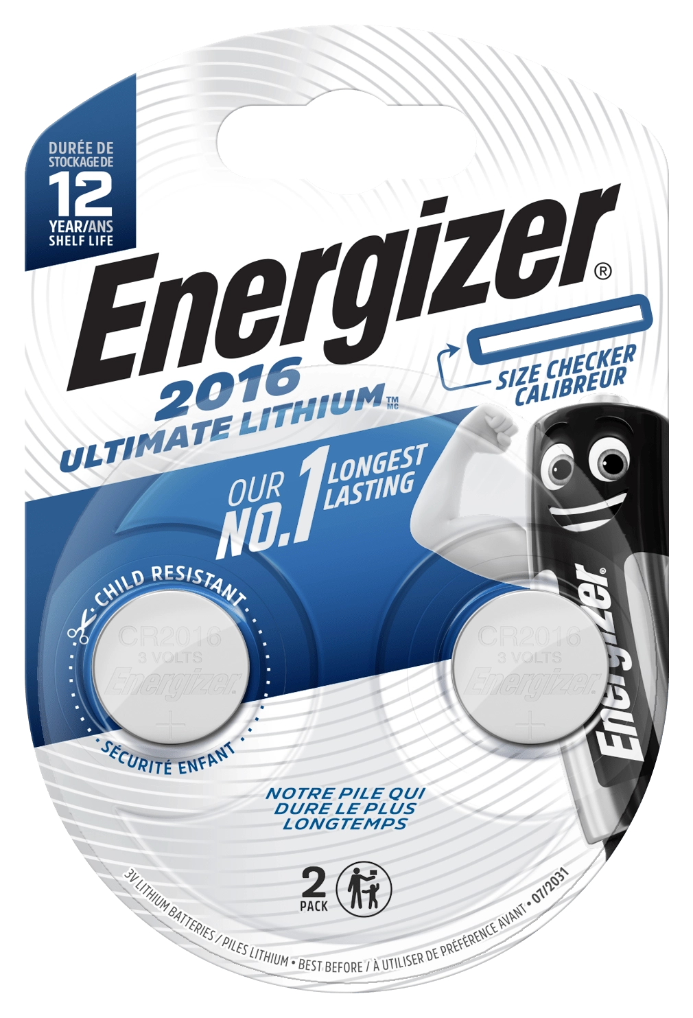 Energizer Ultimate Lithium CR2016 2ks E301319500