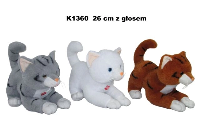 Plyšová kočka se zvukem 26 cm