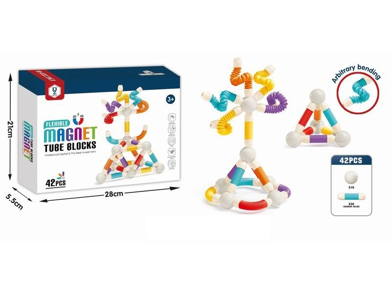 Magnetické konstrukční trubičky – 42 dílů