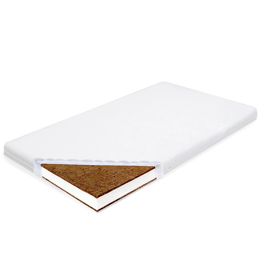 Dětská matrace New Baby Standard 140 × 70 × 8 cm kokos–molitan–kokos bílá