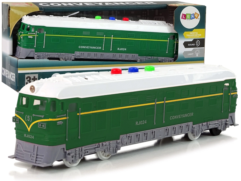 Lean Toys Vlak 1:32 Drive Zelená zvuková světla