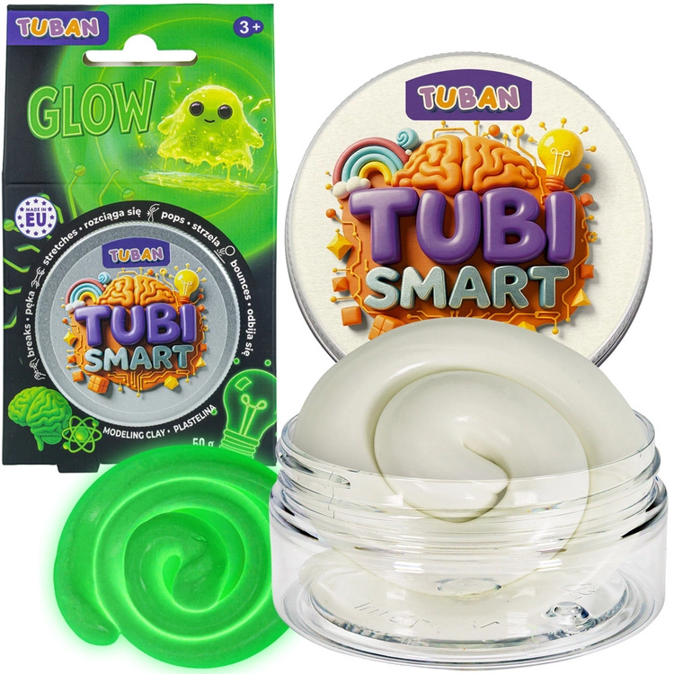 Plastelína Tubi Smart zářící ve tmě 50 g