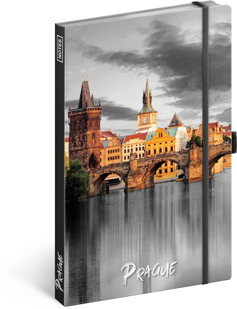 Notes Prague - Karlův most (linkovaný s gumičkou na uzavření)