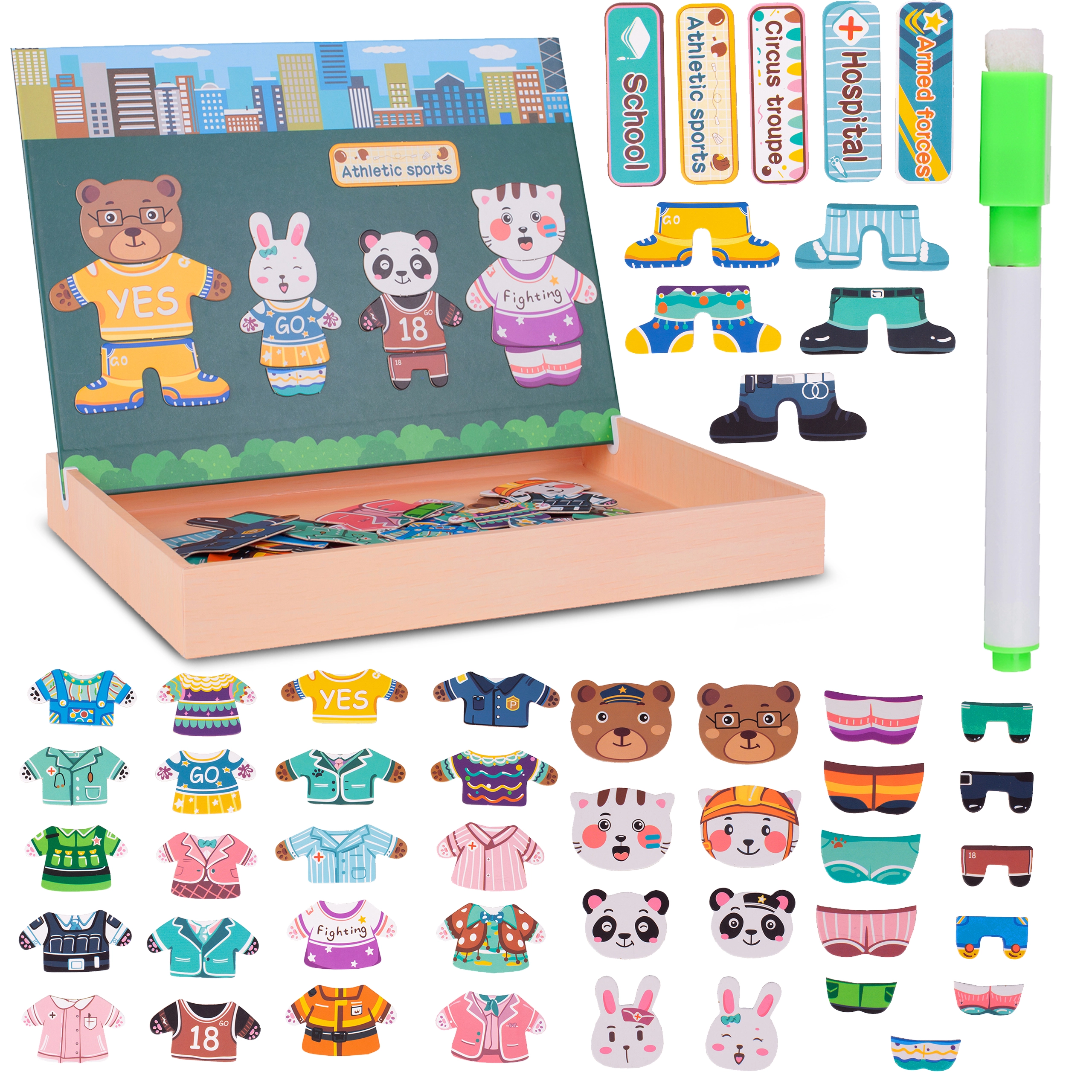 edukační magnetické puzzle rodinka