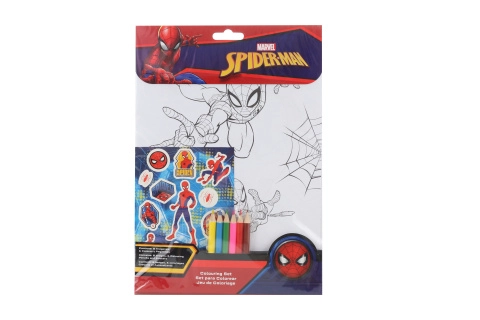 Set omalovánky samolepky Spiderman