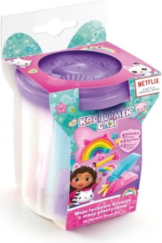 Sada s modelínou Kocí domek Gabi – moje duhové kreace, fialový kelímek