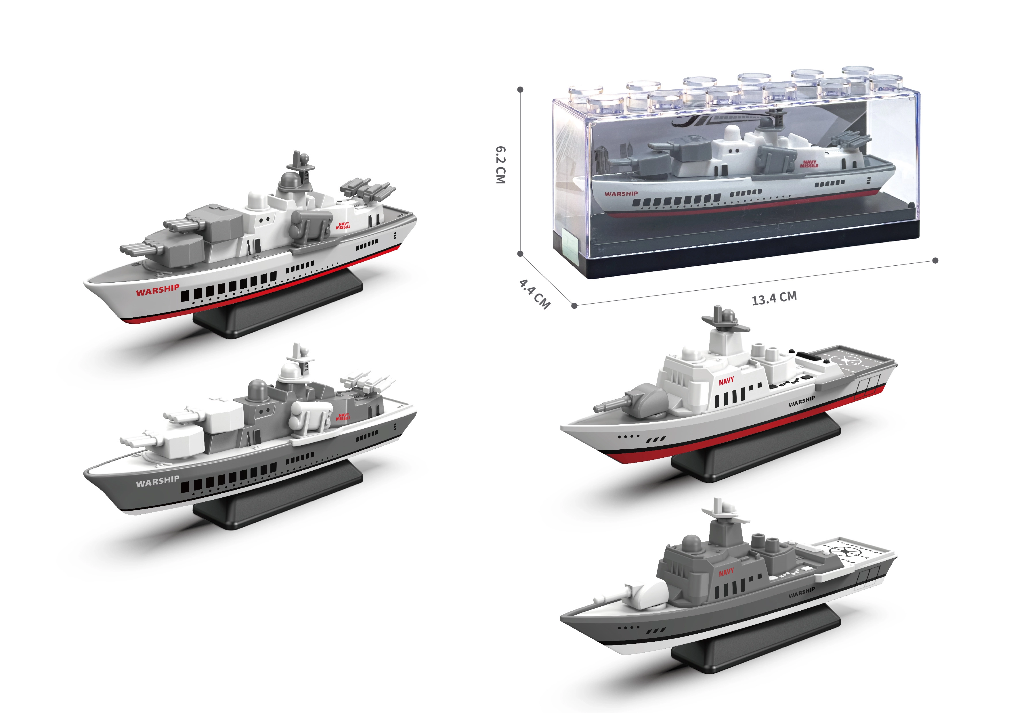 Kovový model válečné lodi 1:64 – více variant