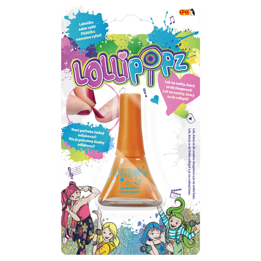 Levně Dětský lak na nehty LOLLIPOPZ – oranžový