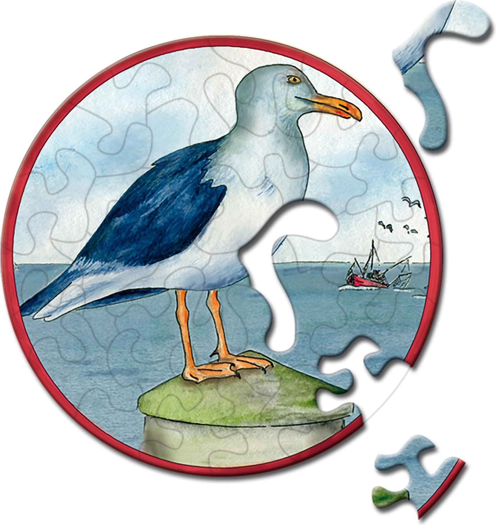 Kulaté puzzle CURIOSI Picoli Racek 33 dílků