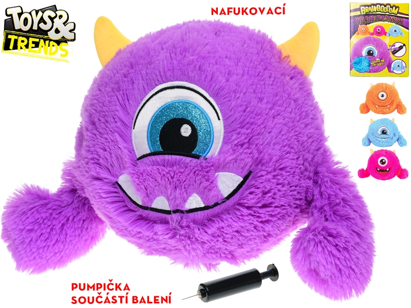 Levně Mikro Trading Toys&Trends Brainboooom příšerka plyšová 23cm nafukovací