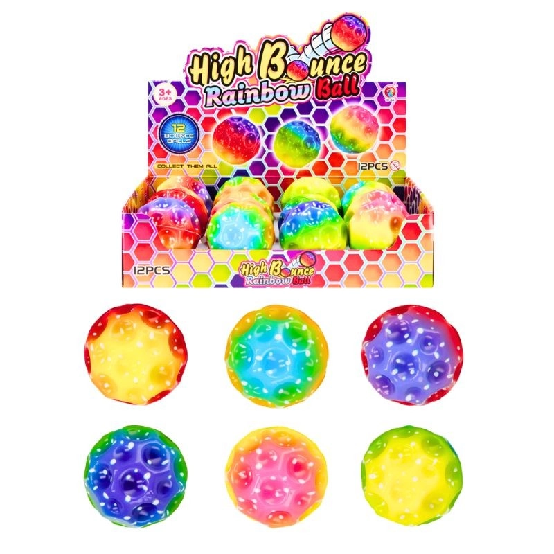 antistresový míček duhový skákací