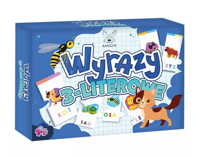 Třípísmenková slova – vzdělávací puzzle