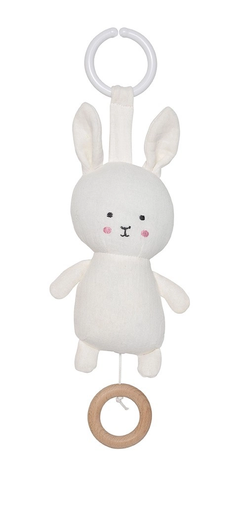 Jabadabado Bunny textilní hudební zajíček bílý