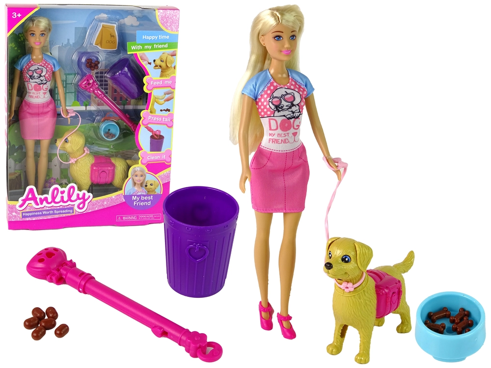 Lean Toys Anlily s pejskem a doplňky