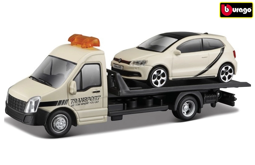 Levně Bburago Car Hauler a VW Polo GTI 1:43