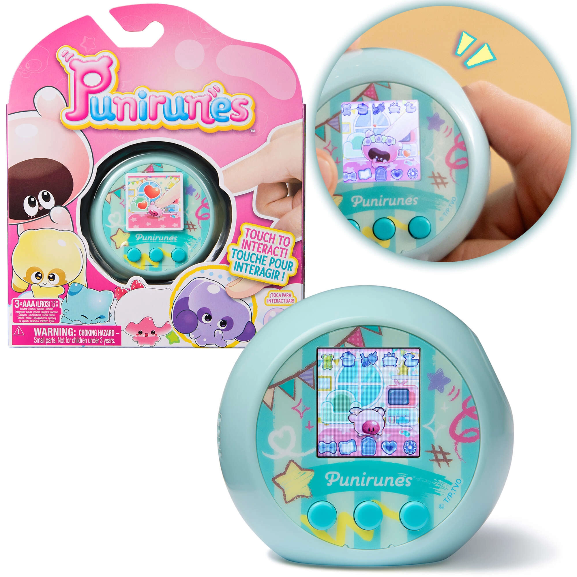 Punirunes interaktivní digitální zvířátko se squishy dotykem od Spin Master