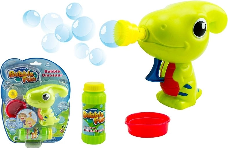 Levně Bublifuková pistole Dinosaurus se zelenou náplní SPARKYS