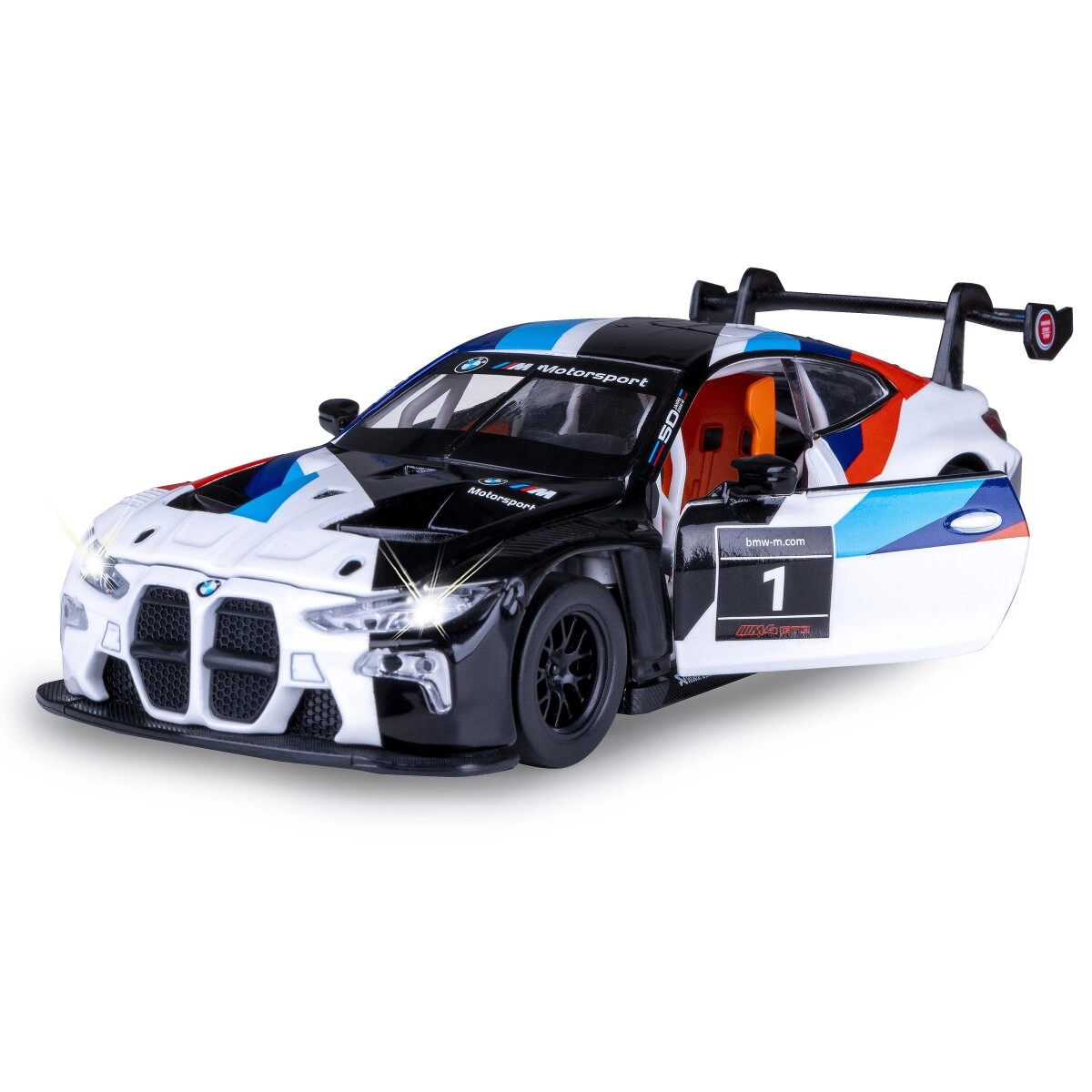 Kovový model BMW M4 GT3 1:24 bílý