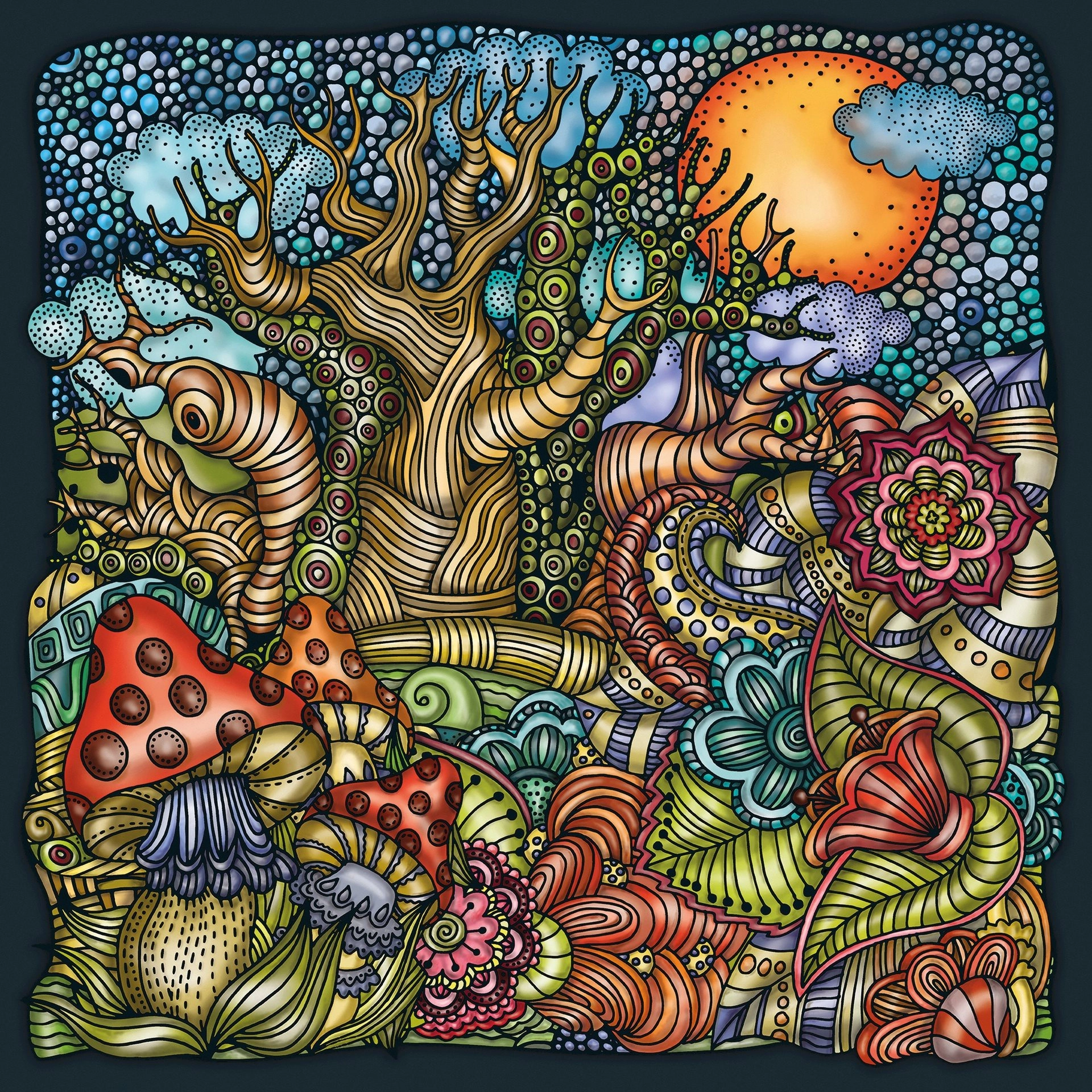 Čtvercové puzzle CURIOSI Palapeli: Zázračný les, 210 dílků