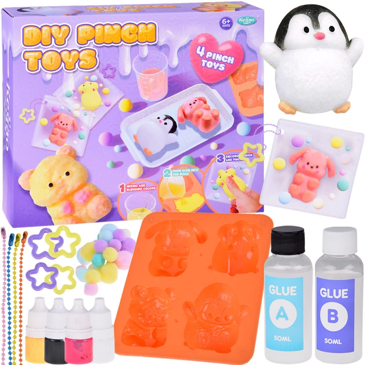 kreativní sada zvířátka slizy – 3D klíčenky DIY