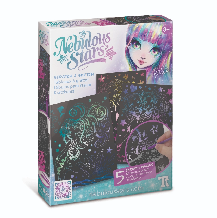 Nebulous Stars vyškrabávací kreativní set – 5 destiček