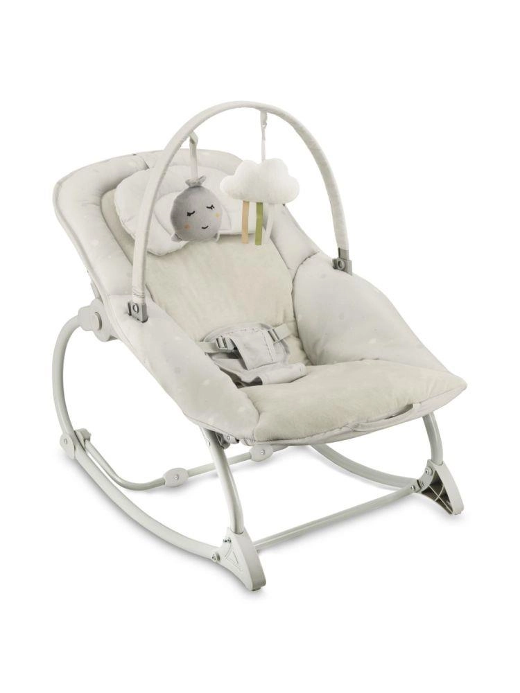 vibrační lehátko s melodiemi momi lapis, světle šedé