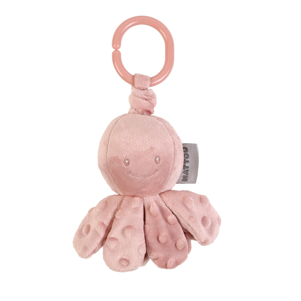 Levně Nattou vibrační chobotnička na C kroužku dusty pink 20 cm Lapidou