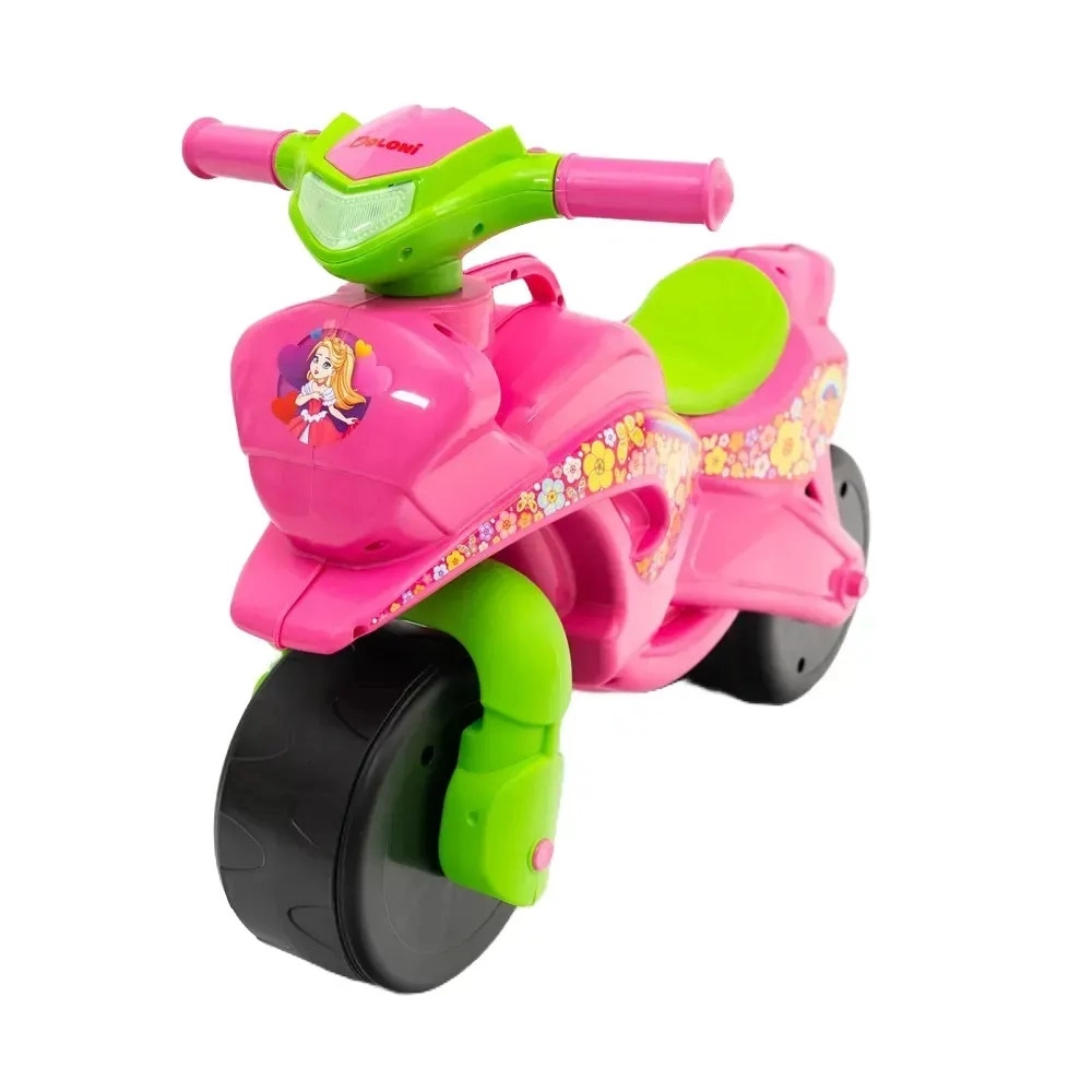 Doloni dětské odrážedlo motorka růžovo-zelená