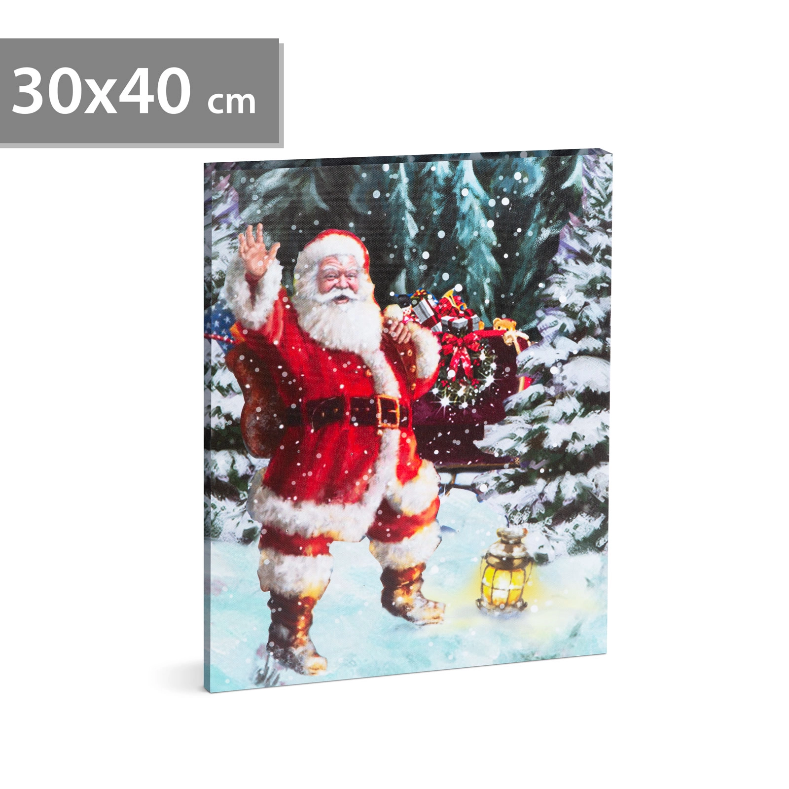 Vánoční LED obraz k zavěšení na stěnu